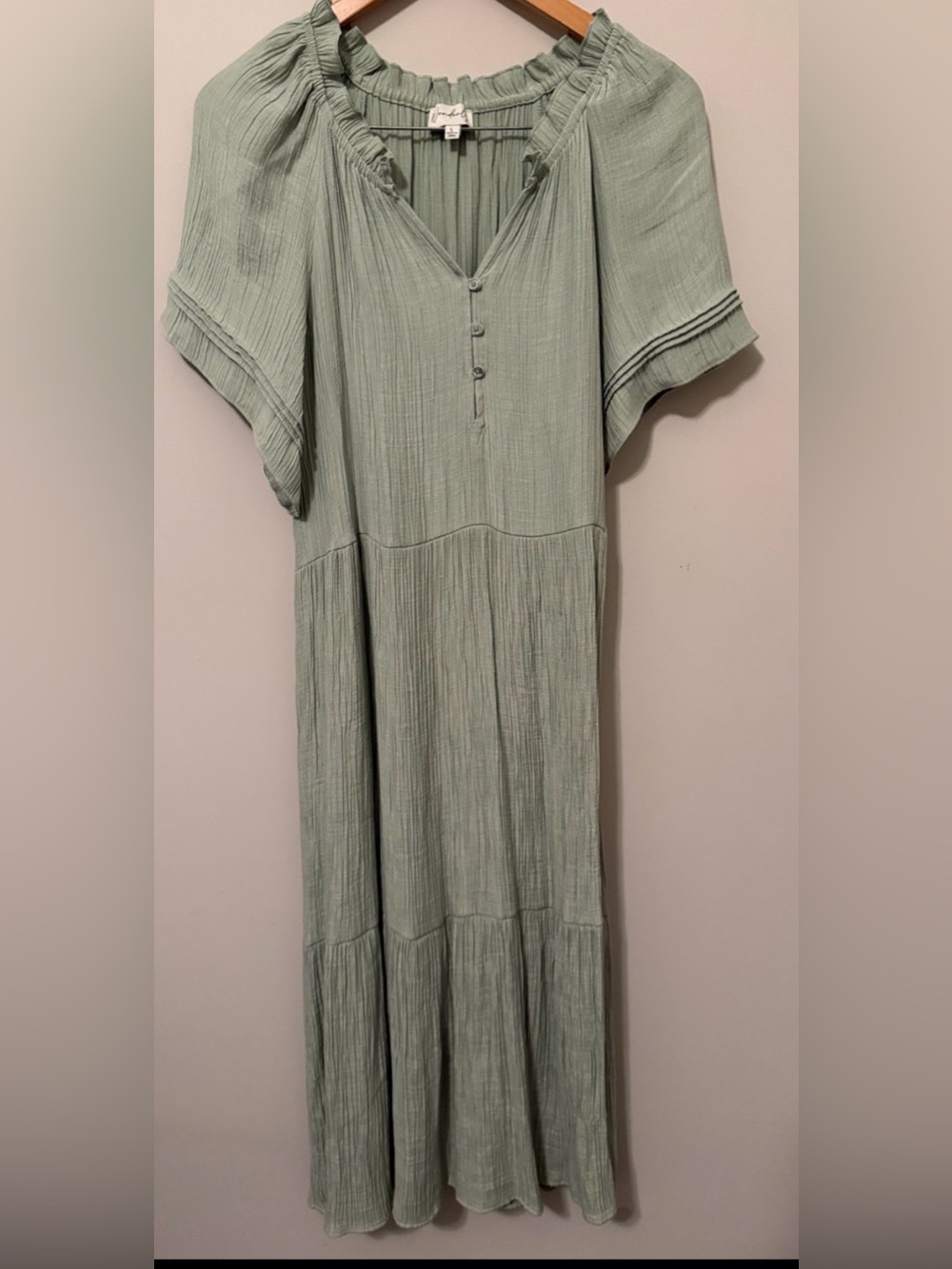 Wonderly Tiered Midi Maxi Dress Size Large